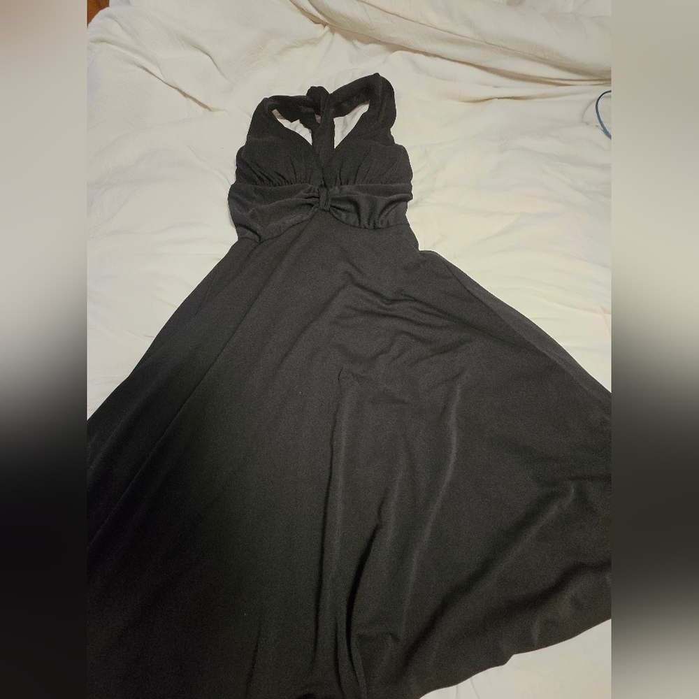 White House Black Market Black Backless Dress, Size 2